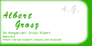 albert grosz business card